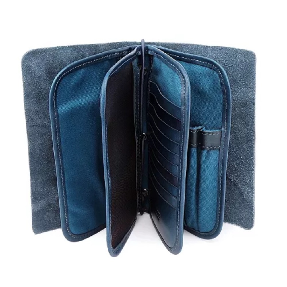 Sassy" Old Trend Nomad Organizer Wallet, Navy, (NEW) w Box) - Picture 3 of 17